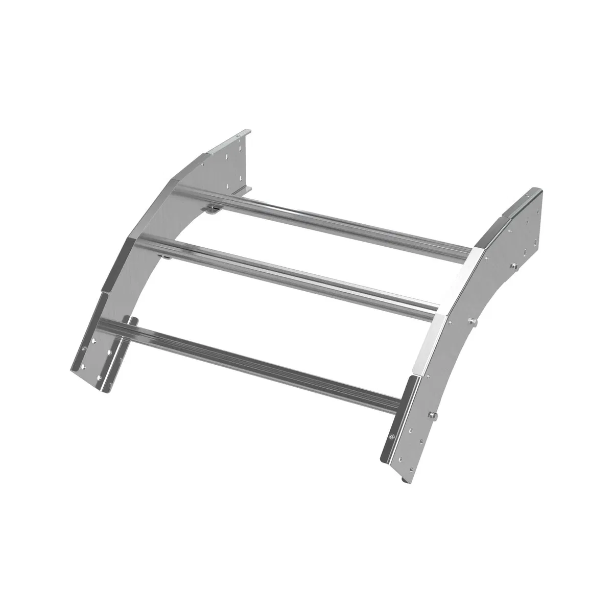 Угол лестничный вертикальный внешний 45 градусов 50х150, толщ. 3 мм, R600, в комплекте с крепёжными элементами, необходимыми для монтажа, алюминий ALPW6515K DKC