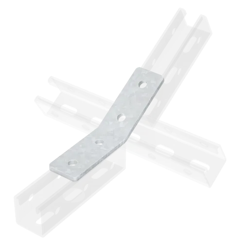 Уголок крепежный двойной 45?, нержавеющая сталь AISI 304 IBMC1024C DKC