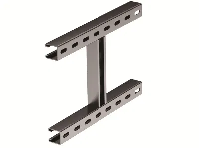 H-образное крепление к вертикальной двутавровой балке, 400 мм, INOX 304 IBMH4040C DKC