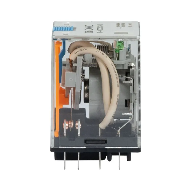 Реле миниатюрное силовое, 3CO, ком. ток 16А, AgSnO2, напряжение 24V DC, опция: тест-кнопка+светодиод+защитный диод IR-24DC-3CO-D DKC