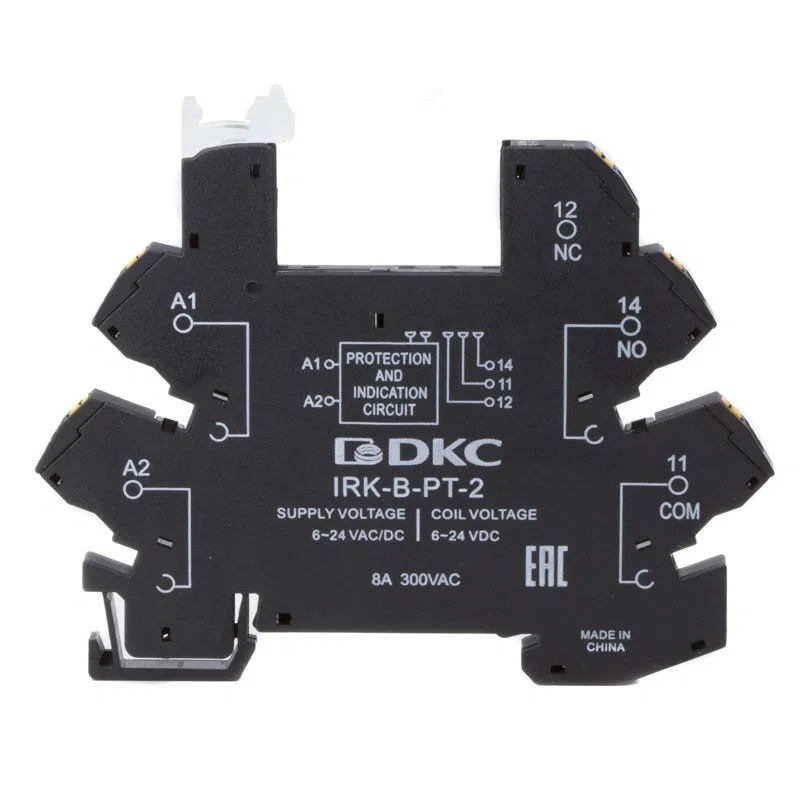 Колодка ультратонкая для реле RIS вх. напр. 48В AC/DC push-in клеммы DKC IRK-B-PT-3