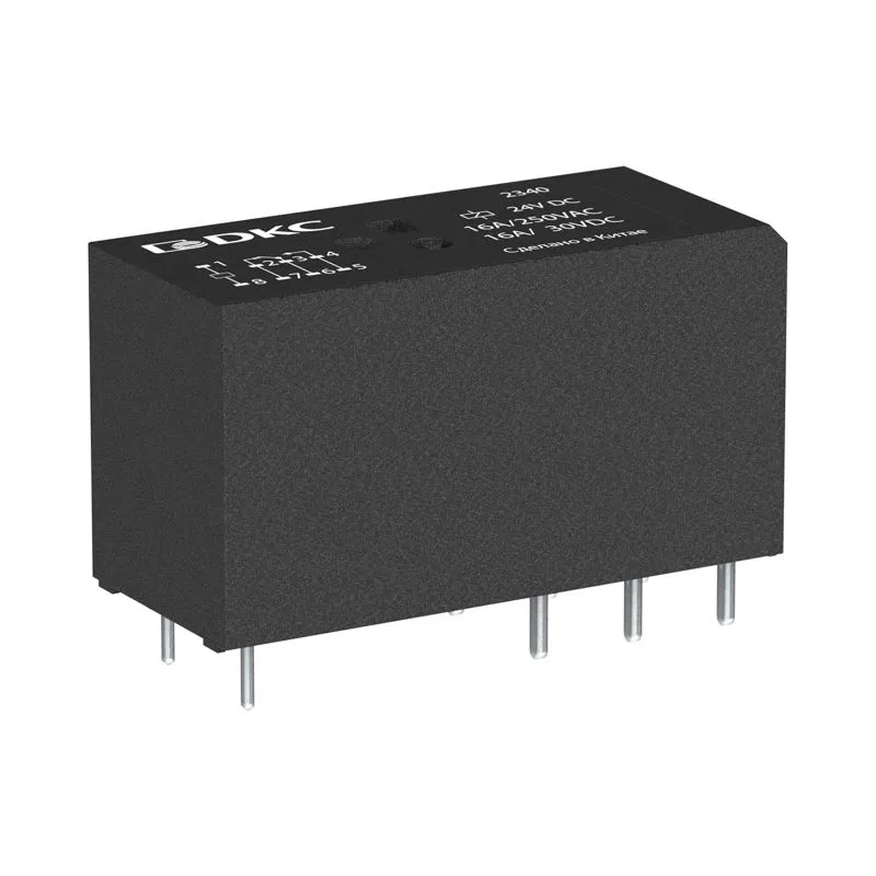 Реле миниатюрное низкопрофильное 2CO ком. ток 8А AgSnO2 напряжение 24В AC DKC IRM-24AC-2CO