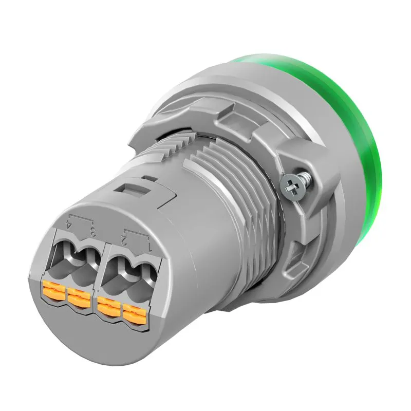 Сигнальная лампа со встроенным диодом 9-24В, зеленая, зажим Push-In M22L-F24GPU DKC