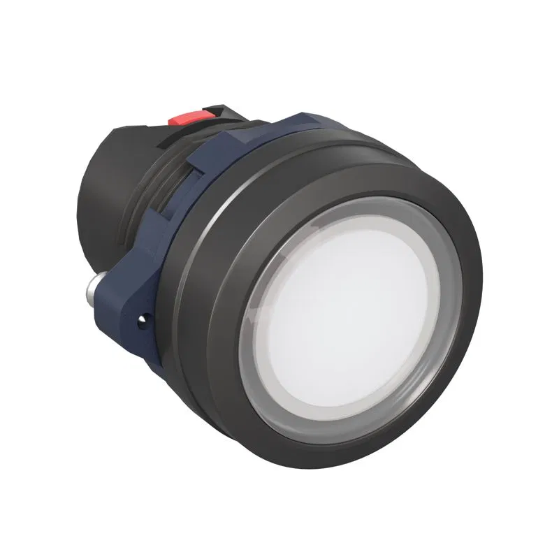 Головка кнопки плоская прозрачная с фиксацией бел. DKC M22P-FLLWP