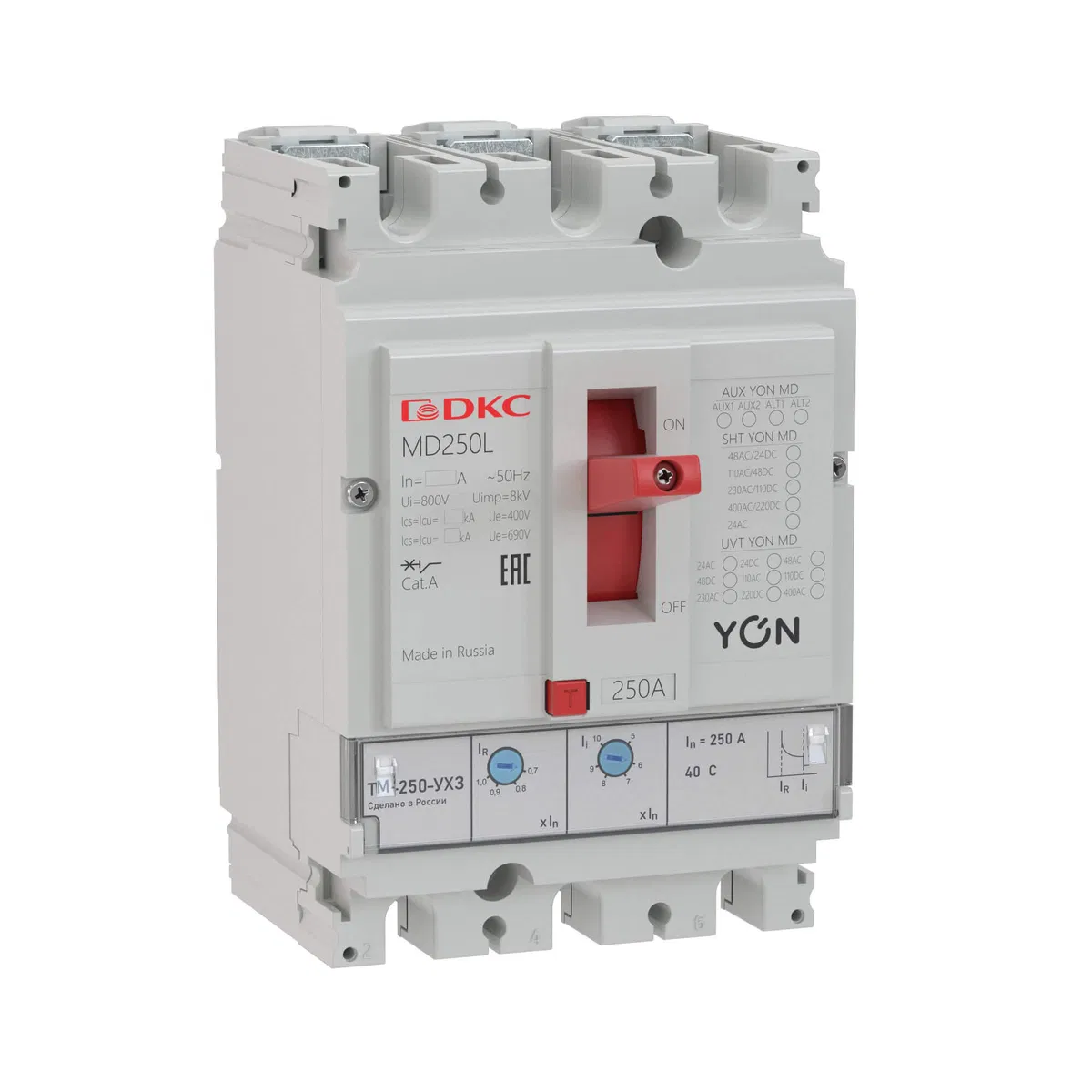 Авт. выкл. YON MD250F-TM032 3P 32А 50kA Ir 0.7…1xIn DKC