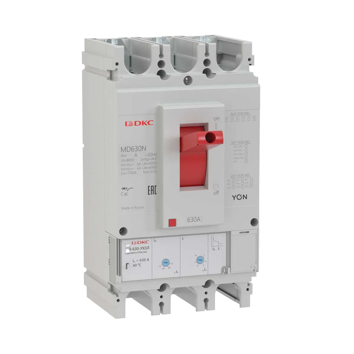Авт. выкл. YON MD630F-TM400 3P 400А 50kA Ir 0.7…1xIn Ii 5…10xIn DKC