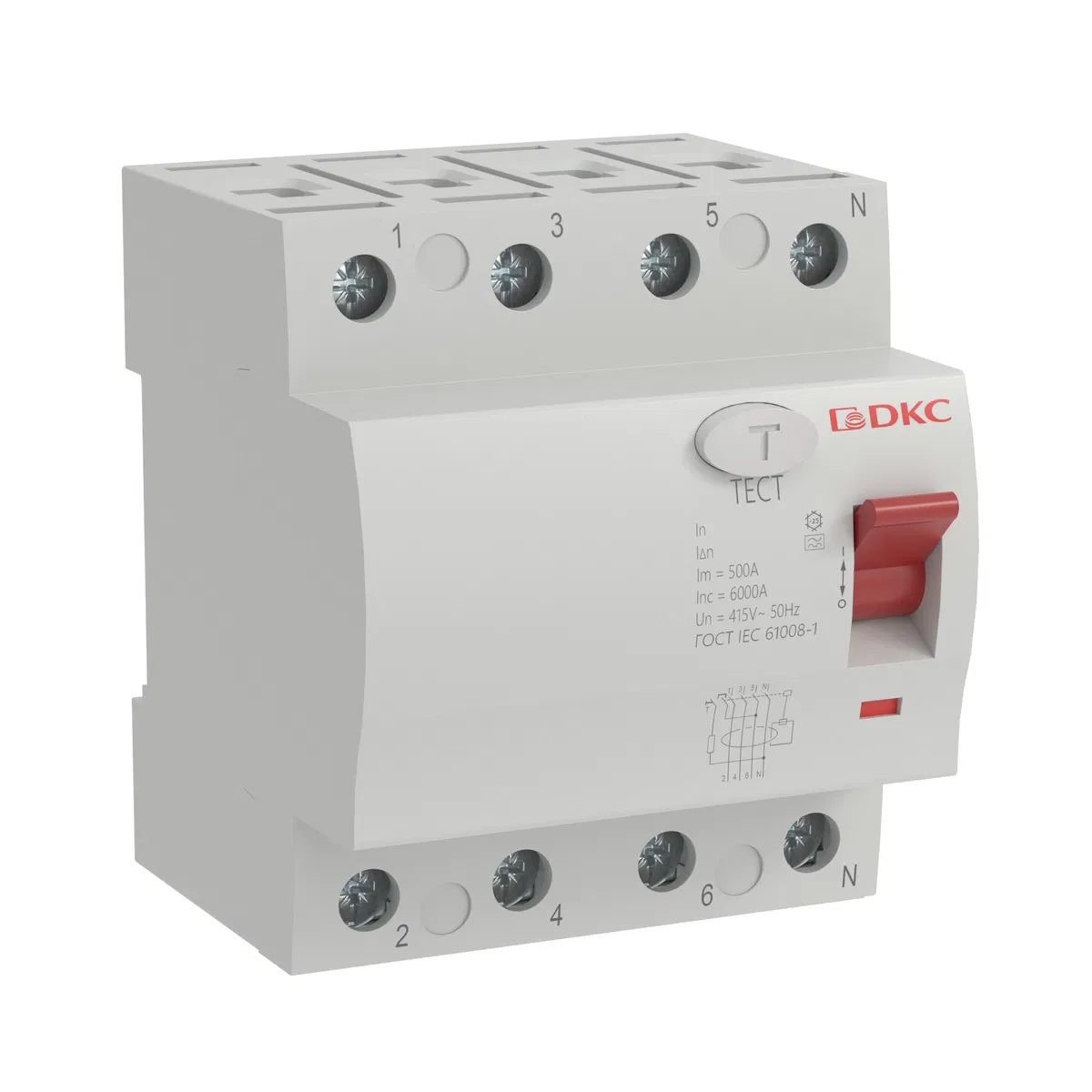 Устройство защитного отключения YON макс (YON max) типа MDL100, 4 полюса, 300mA, 50A, тип A MDL100-4P4-50-A DKC