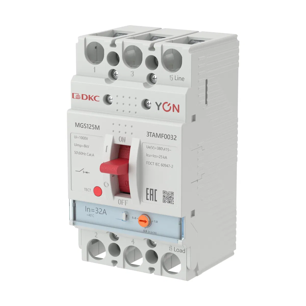 Авт. выкл. YON MGS125 3P 25,6-32A 25kA MGS125M-3TAMF0032 DKC