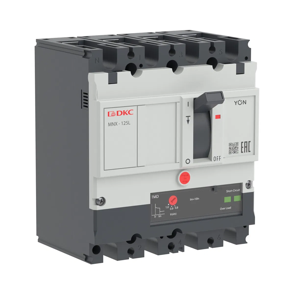 Авт. выкл. YON pro MNX125L 4P 16A 70kA при AC415V расц. TMD MNX125L4PTMD0016 DKC