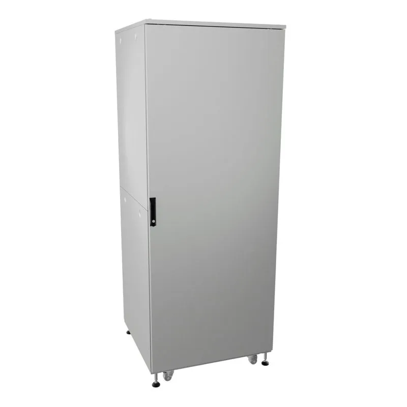 Шкаф напольный разобранный 19'' IT-CQE-N 42U 600x800мм, крыша с вырубкой, сплошная металл и сплошная металл, двойные боковыепанели, серый RAL7035 R5ITN42608FM1M1SG DKC