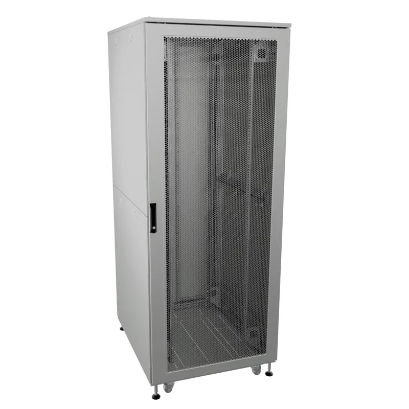 Шкаф напольный разобранный 19'' IT-CQE-N 42U 600x1000мм, крыша с вырубкой, дверь перф. и двойная перф., двойные боковые панели,серый RAL7035 R5ITN42610FP1P2SG DKC