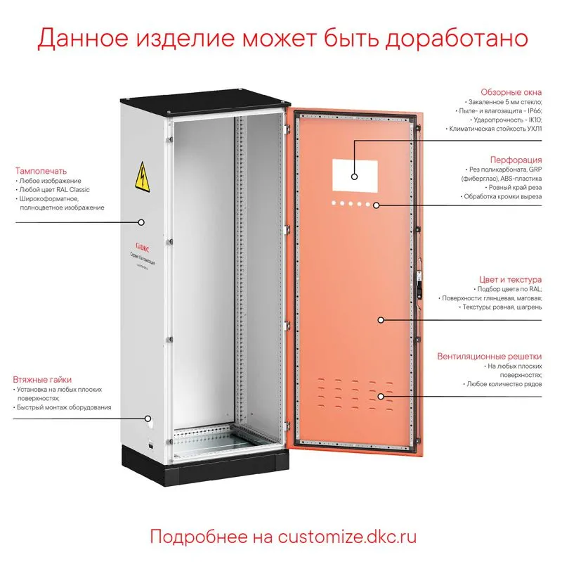 Дверь прозрачная для шкафов CQE N 1400х800мм DKC R5NCPTE1480
