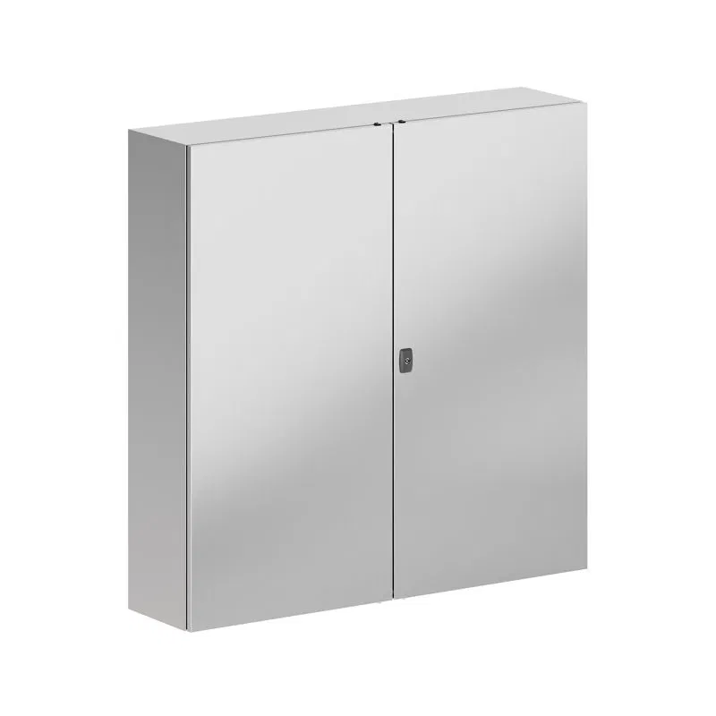 Корпус навесной STH с М/П двухдверный из нержавеющей стали AISI316 1200х1200х300мм с фланцем DKC R5STH12123F-316
