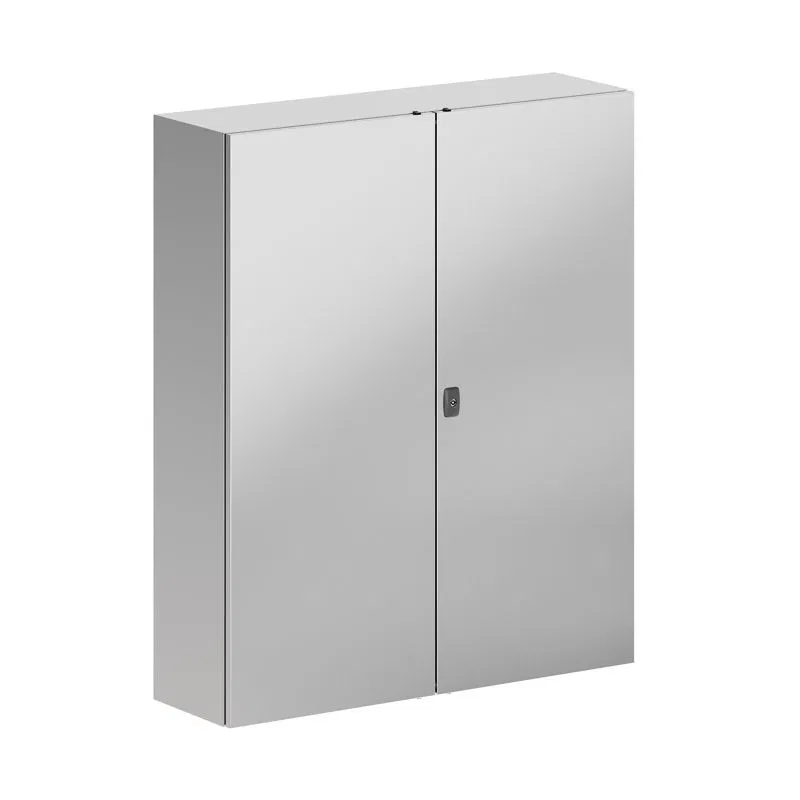 Корпус навесной STH с М/П двухдверный из нержавеющей стали AISI316 1200х1000х300мм с фланцем DKC R5STH1213F-316