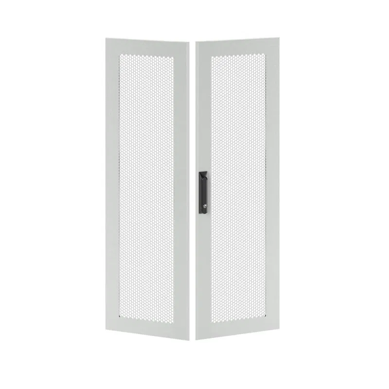 Дверь двустворчатая для IT-CQE 1800х600 перфорир. RAL7035 DKC RGITCPMD1860