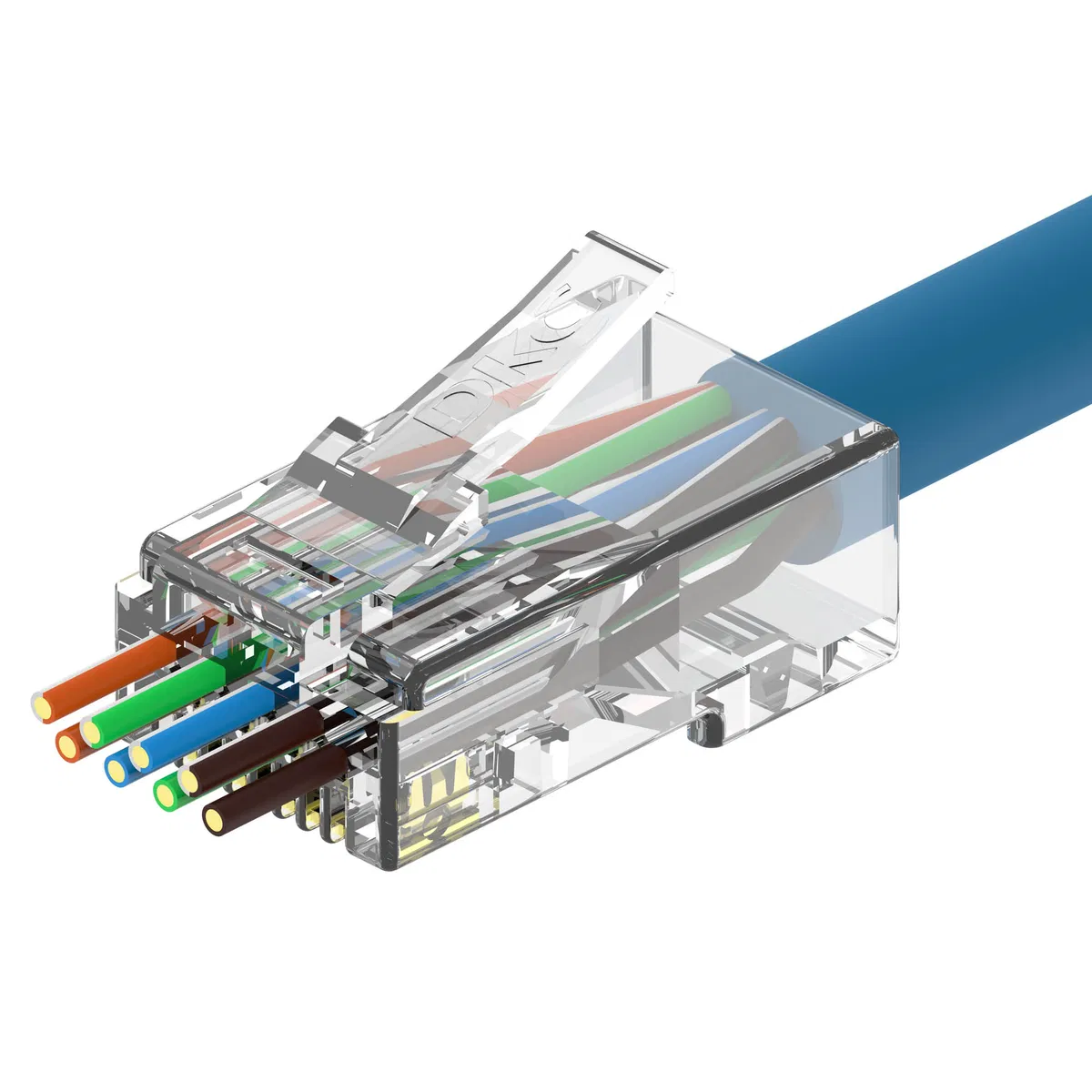 Коннектор RJ45 CAT6 (8P8C) неэкранированный под диаметр проводника в изоляции  1,1 мм RN6RJ45U11 DKC