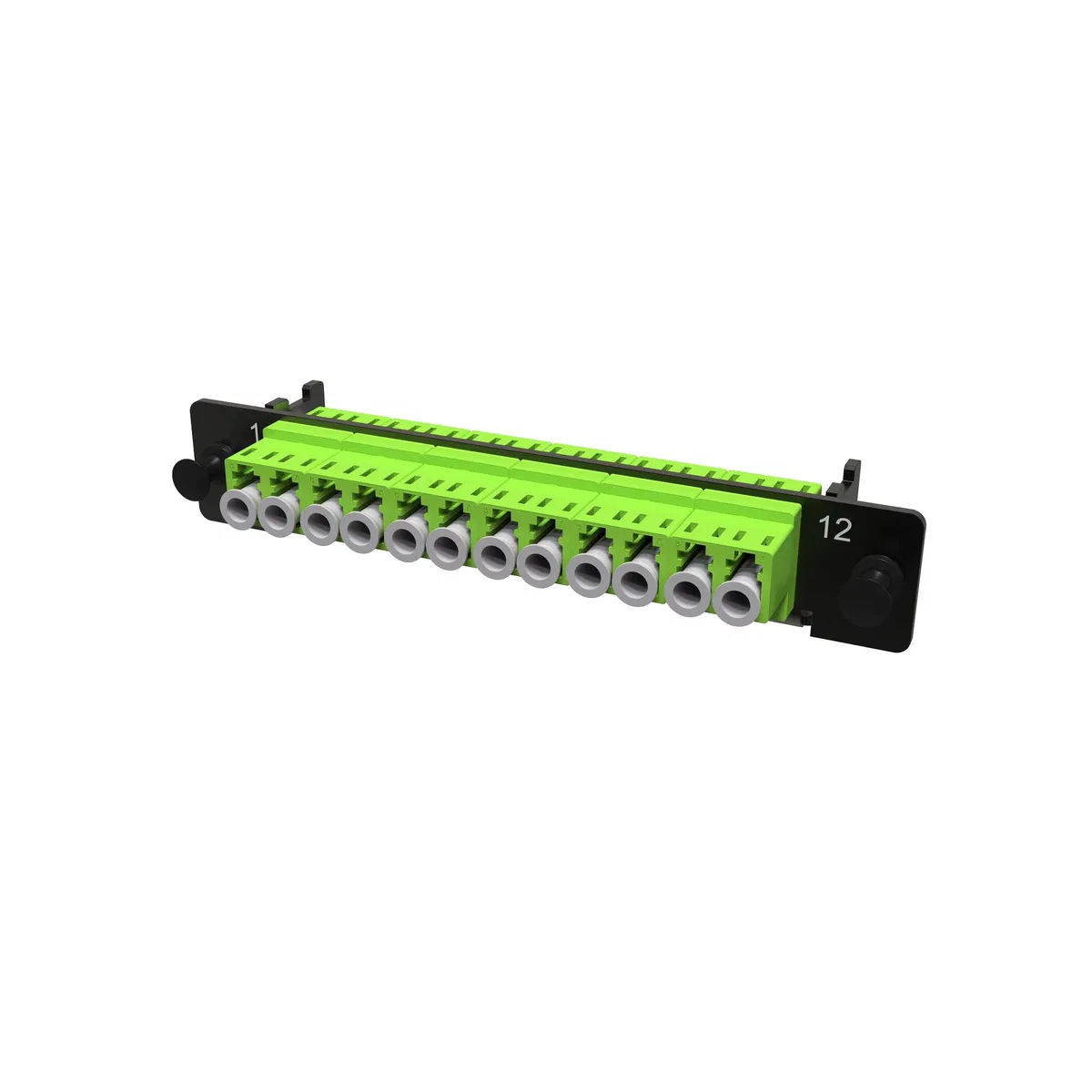 Адаптерная планка с установленными 6xLC двухволоконный (Duplex) адаптерами (aligned key)(цвет адаптера - желто-зеленый), OM5, 1/2 HU RNAP6LHUV DKC