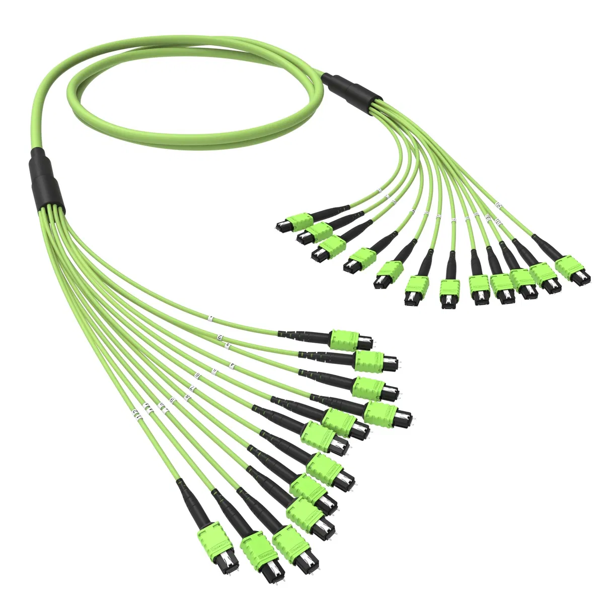 Оптическая магистральная сборка 144 ОВ 50/125 OM5, 12xMTP PRO(12)m/12xMTP PRO(12)m, тип В, 200 м RNTMM12X12V200 DKC