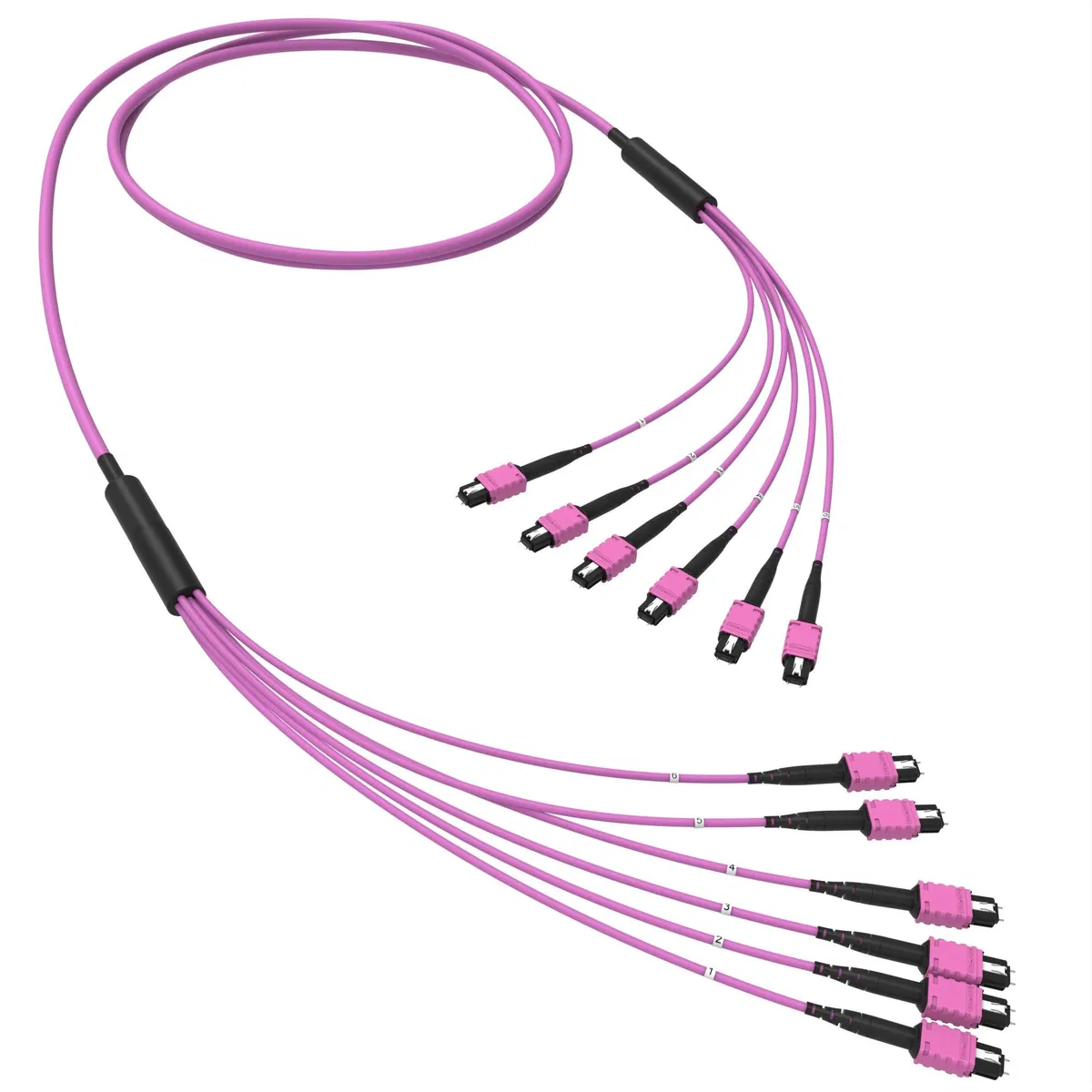 Оптическая магистральная сборка 72 ОВ 50/125 OM4, 6xMTP PRO(12)m/6xMTP PRO(12)m, тип В, 150 м RNTMM6X124150 DKC