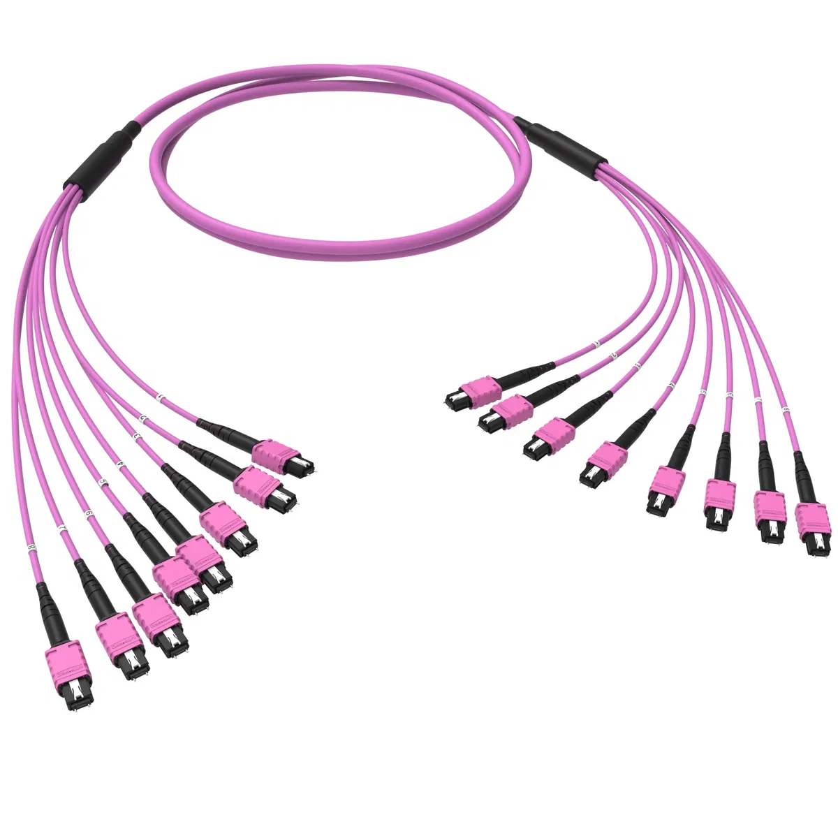 Оптическая магистральная сборка 96 ОВ 50/125 OM4, 8xMTP PRO(12)m/8xMTP PRO(12)m, тип В, 10 м RNTMM8X12410 DKC