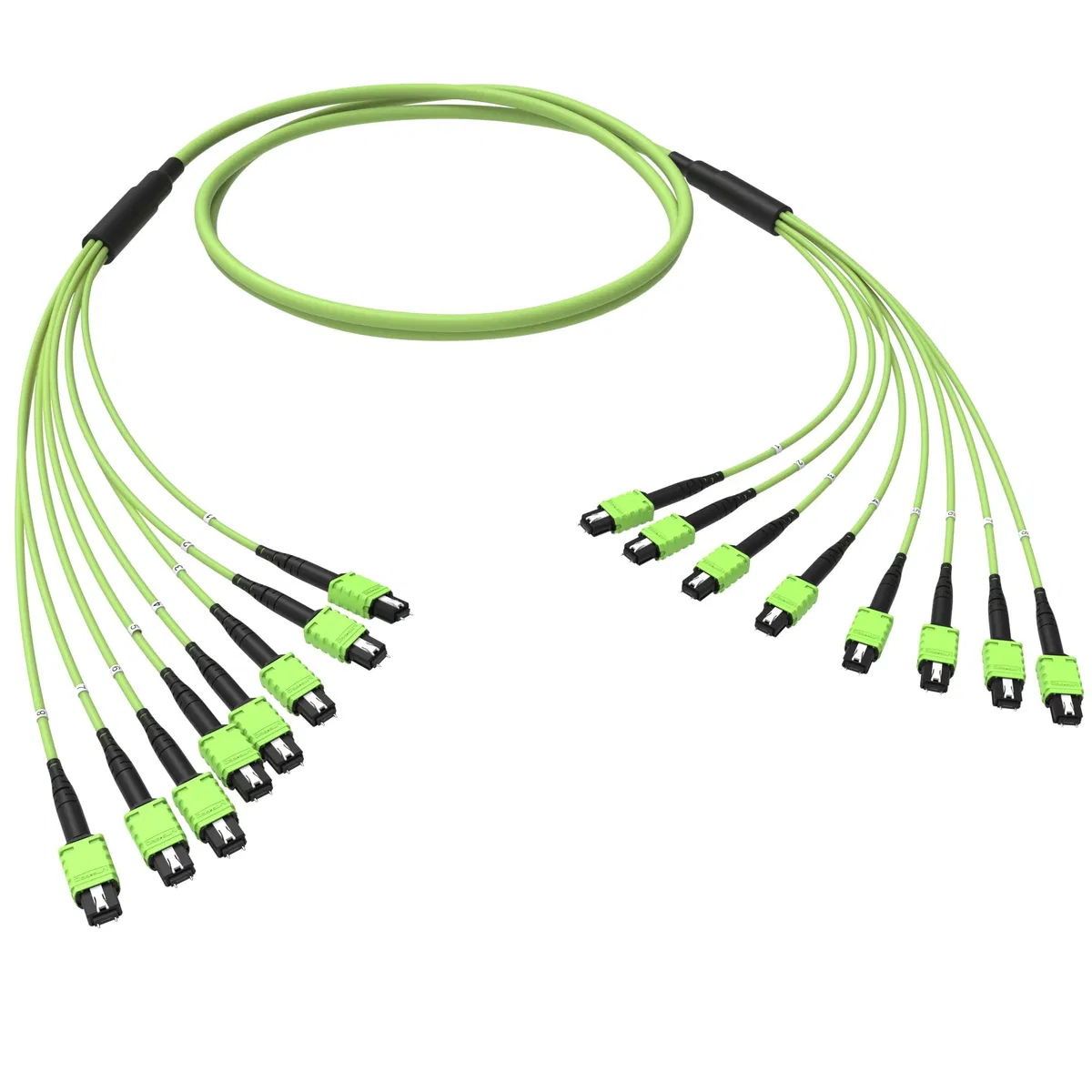 Оптическая магистральная сборка 96 ОВ 50/125 OM5, 8xMTP PRO(12)m/8xMTP PRO(12)m, тип В, 300 м RNTMM8X12V300 DKC