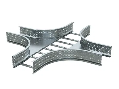 Ответвитель для лестн. лотка Х-образ. 150х300 цинк-ламель DKC ULX653ZL