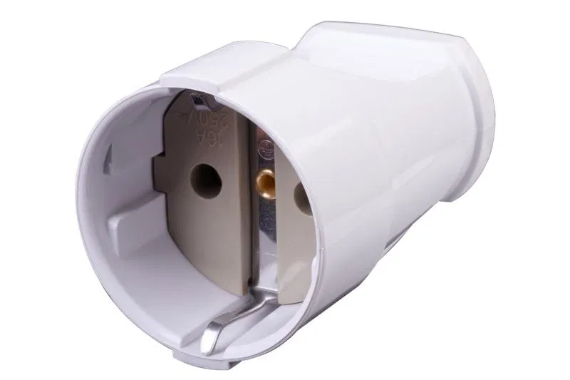 Розетка кабельная 16А 230В IP20 REV прямая с заземл. ABS-пластик бел. Duwi 30458 6