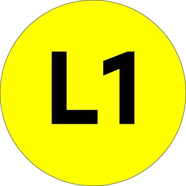 Наклейка "L1" d=20 EKF PROxima an-2-15