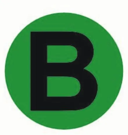Наклейка "B" d=20 EKF PROxima an-2-9-1