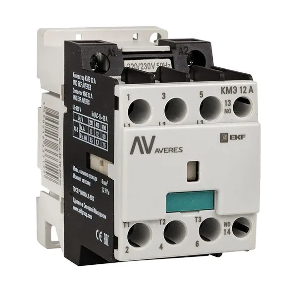 Контактор КМЭ 12А 1NC 400В АС EKF AVERES ctr-s-12-01-400-av