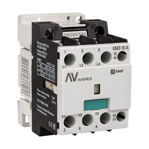 Контактор КМЭ 18А 1NC 400В АС EKF AVERES ctr-s-18-01-400-av