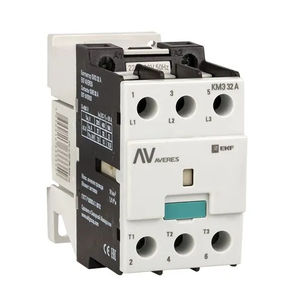 Контактор КМЭ 32А 400В АС EKF AVERES ctr-s-32-00-400-av