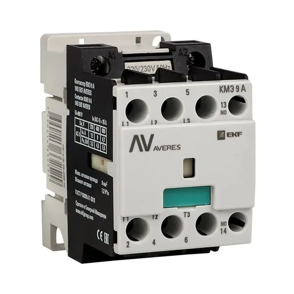 Контактор КМЭ 9А 1NO 400В АС EKF AVERES ctr-s-9-10-400-av