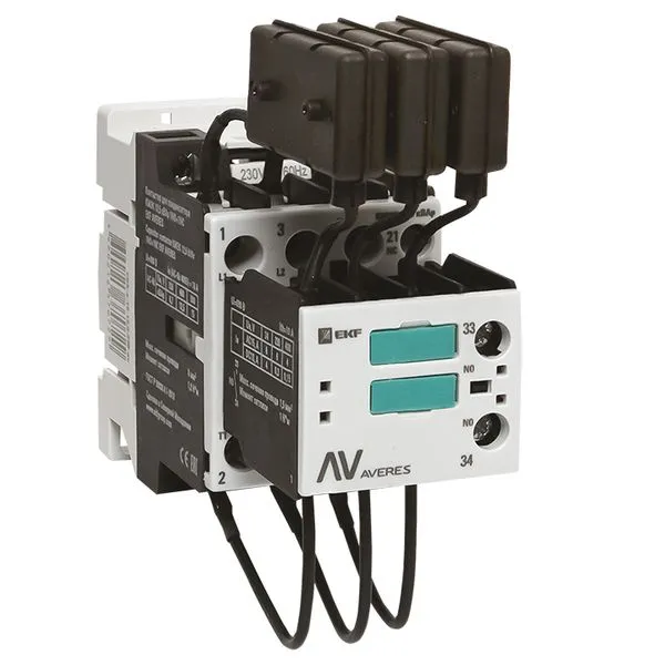 Контактор для конденсатора КМЭК 12,5 кВАр 230В 1NО+1NC EKF AVERES ctrk-s-18-12,5-230-av