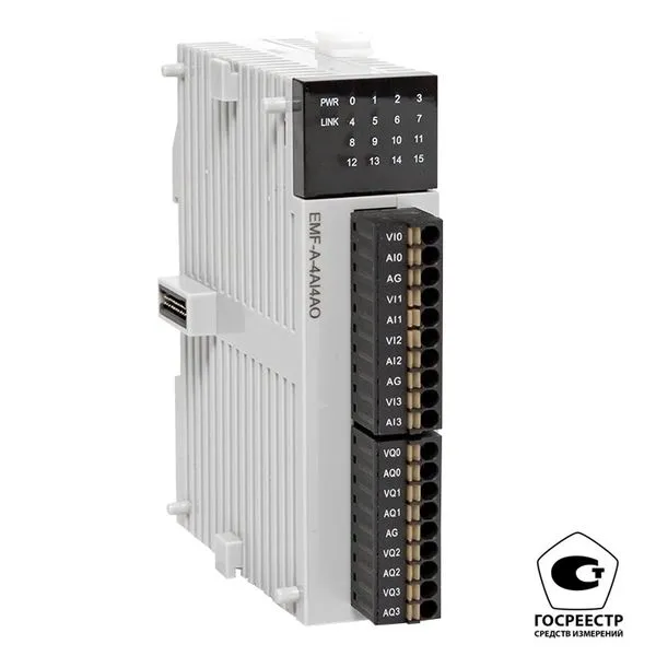 Модуль аналогового в/в EMF 4/4 PRO-Logic EKF (с поверкой) EMF-A-4AI4AO-V
