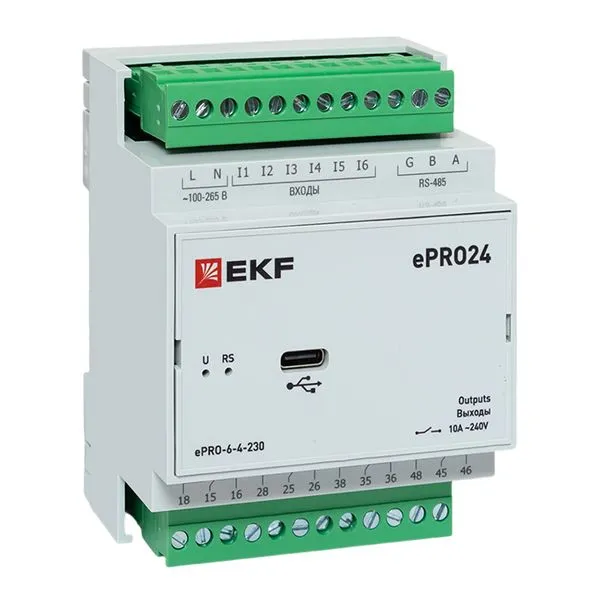 Модуль расширения ePRO24 удаленного управления 6вх\4вых 230В EKF PROxima ePRO-6-4-230