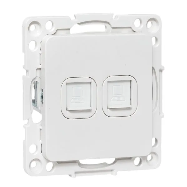 Стокгольм Механизм розетки RJ-45 2-местной белый EKF EYK02-035-10