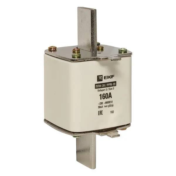 Плавкая вставка ППН-39 630/160А габарит 3 EKF fus-39/630/160
