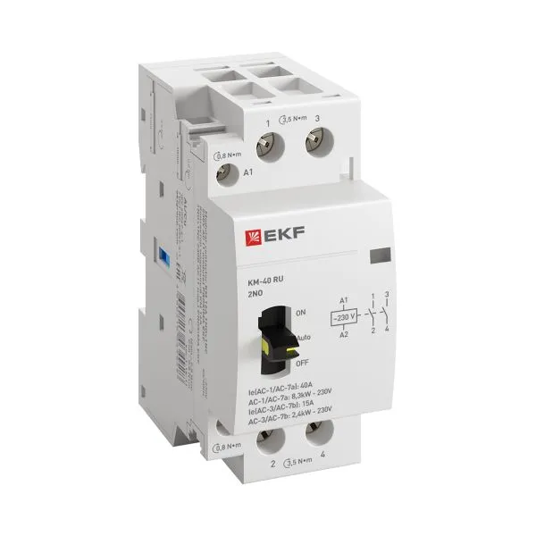 Контактор модульный КМ РУ 40А 2NO 230В АС (2 мод.) PROXIMA EKF km-2m-40-20