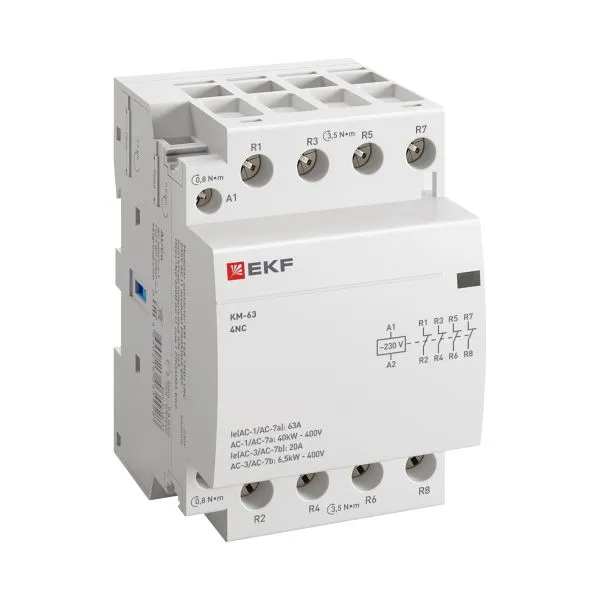 Контактор модульный КМ 63А 4NC 230В АС (3 мод.) PROXIMA EKF km-3-63-04