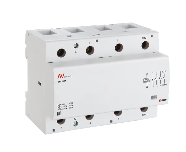 Контактор модульный КМ 125А 4NC 24В АС (6 мод.) AVERES EKF km-av-6-125-04-24V