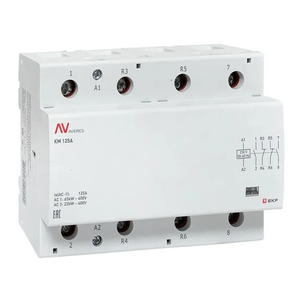 Контактор модульный КМ 125А 2NO+2NC 230В АС (6 мод.) AVERES EKF km-av-6-125-22-230V
