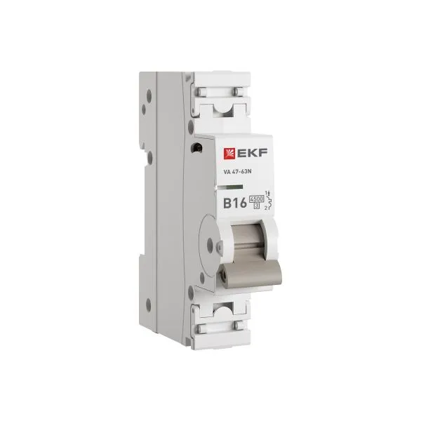 Автоматический выключатель ВА 47-63N 1P 16А (В) 4,5 кА PROXIMA EKF M634116B