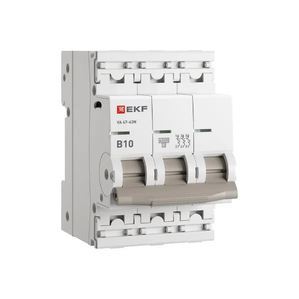 Автоматический выключатель ВА 47-63N 3P 10А (В) 4,5 кА PROXIMA EKF M634310B