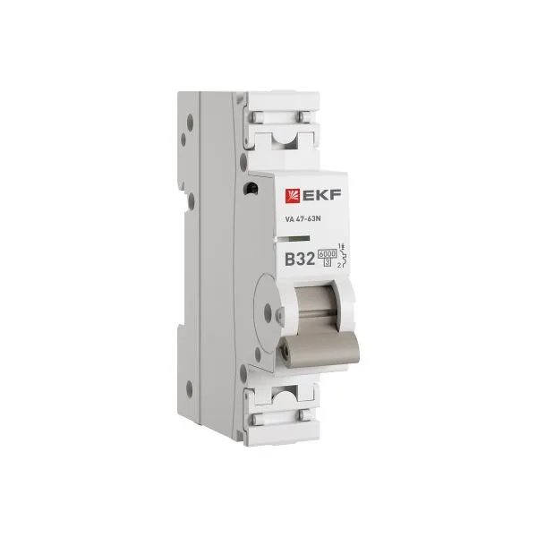 Автоматический выключатель ВА 47-63N 1P 32А (B) 6кА PROXIMA EKF M636132B