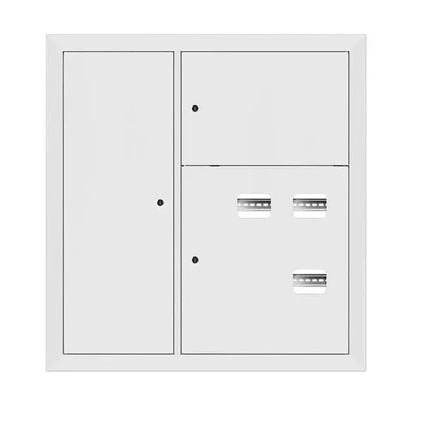 Щит этажный 3 кв. RAL9003 со слаботочным отсеком слева (1000x950x150) EKF PROxima mb29-v-3z-ral9003