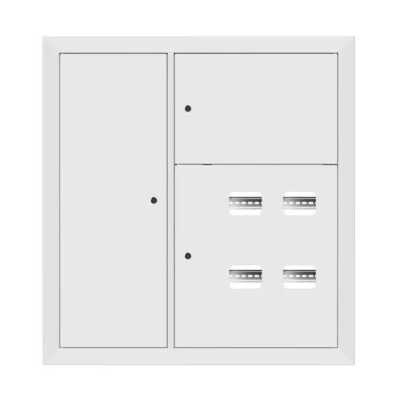 Щит этажный 4 кв. RAL9003 со слаботочным отсеком слева (1000x950x150) EKF PROxima mb29-v-4z-ral9003