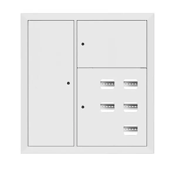 Щит этажный 5 кв. RAL9003 со слаботочным отсеком слева (1000x950x150) EKF PROxima mb29-v-5z-ral9003