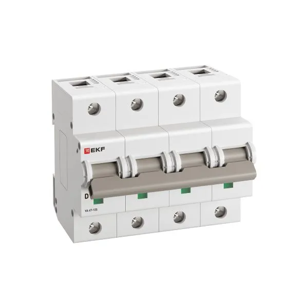 Автоматический выключатель ВА 47-125 4P 63А (D) 15кА PROXIMA EKF mcb47125-4-63D