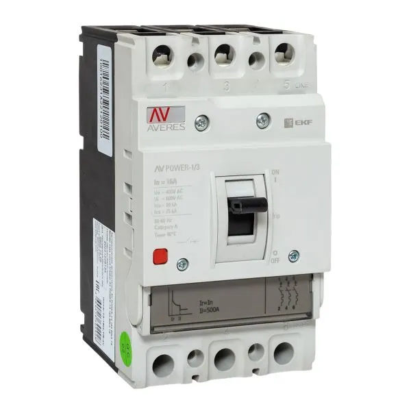 Выключатель автоматический в литом корпусе AV-POWER-1/3 16А 80кА TR EKF mccb-13-16H-TR-av